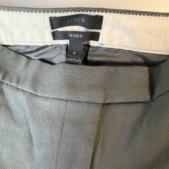 J.Crew Women Dress Pants Ryder  size 0 US Gray Mid Rise Slim Leg - Picture 7 of 9